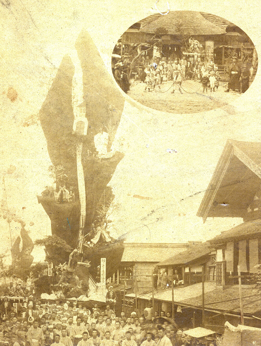 Meiji 32 (1899) A view of Hikiyama in Kodomachi